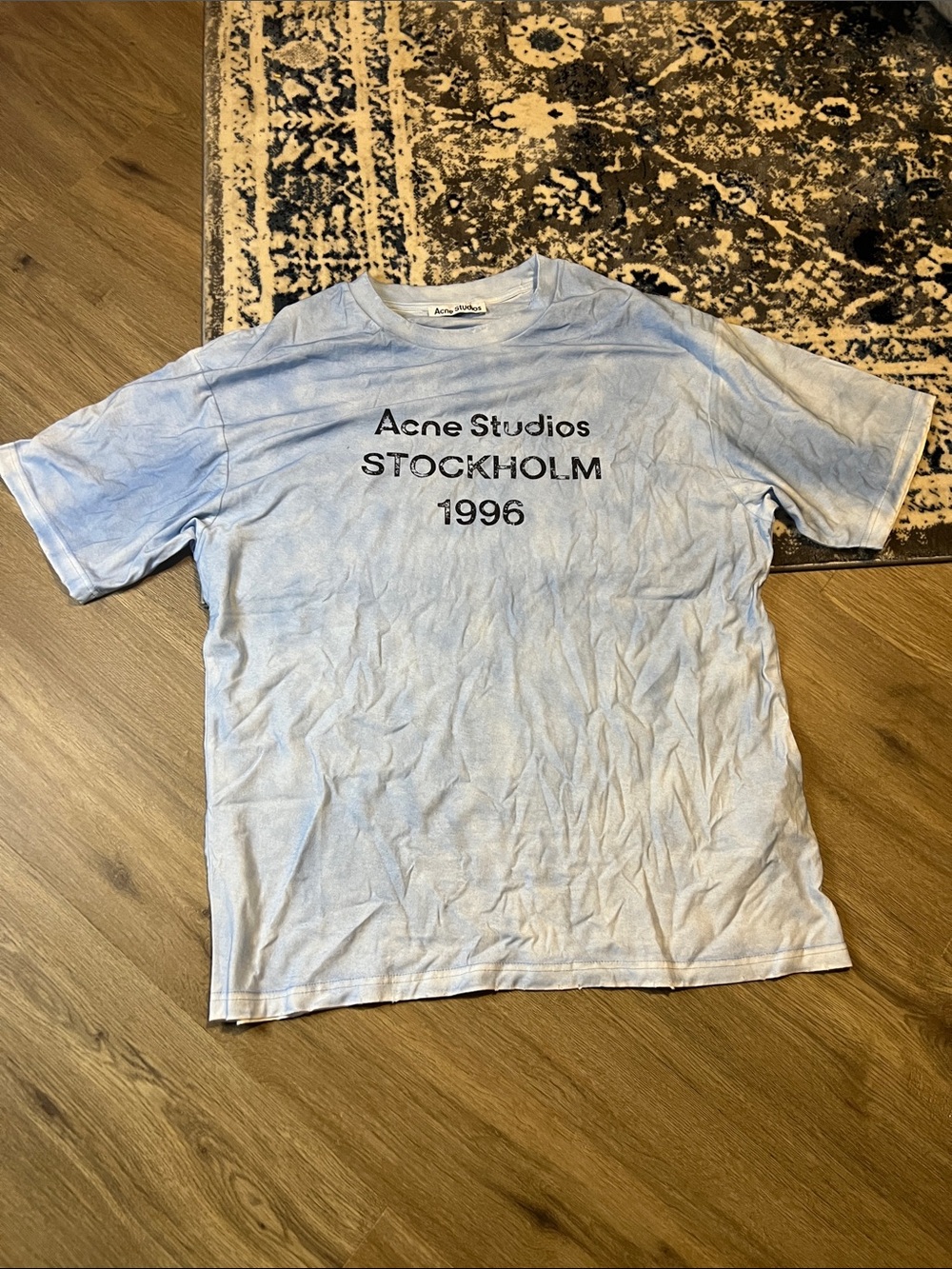 Acne Studios Light Blue Logo Tee